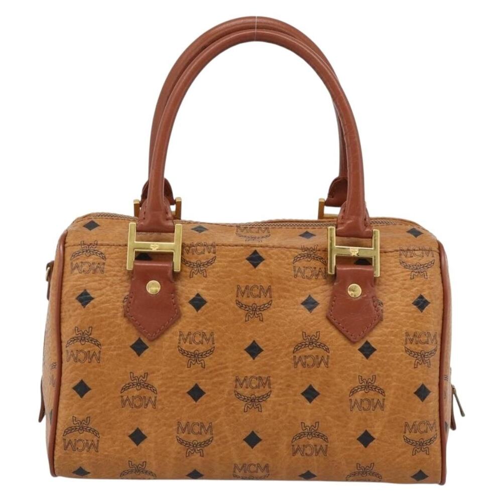 MCM Visetos Logogram Handbag Brown